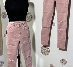 AD'ORO Skinny rózsaszín farmernadrág - XL méret/EUR42